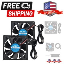 2PCS 80mm USB Fan 5V Brushless 8025 80x25mm for Cooling DIY PC Computer Case ...