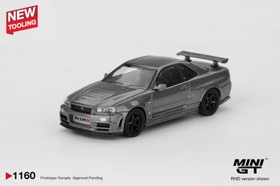Mini GT Nissan Skyline GT-R Dark Metal Gray (NISMO BNR34 CRS Version) #1160