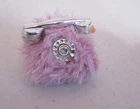 Barbie-My Scene-Fuzzy Fur Phone-Pink--1"Tall--Vintage-As Shown