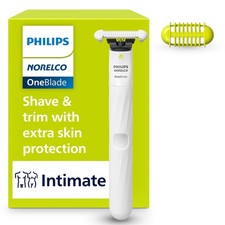 Philips Norelco OneBlade Intimate, Designed For Pubic Single Pack, White