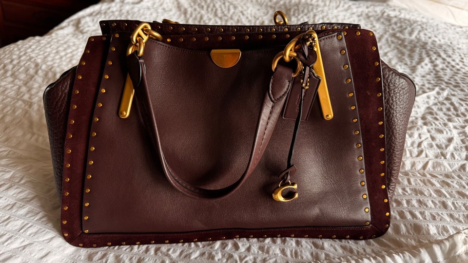 Coach Oxblood Dreamer Rivet Detail Crossbody / Satchel, Women’s Designer Handbag