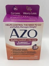 AZO Bladder Control Go-Less Weight Management Supplement 48 caps Exp 4/2026