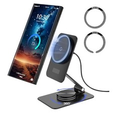Compatible with MagSafe Charger, 15W MagSafe Charger Stand, 360 Rotation Base