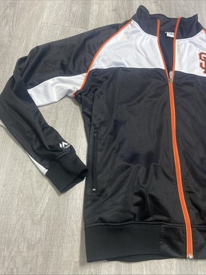 Majestic San Francisco Giants Track Jacket Mens 3XL Black Full Zip