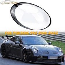Right For Porsche 911 992 2018-2022 Clear Headlight Lens Cover Shell Lampshade