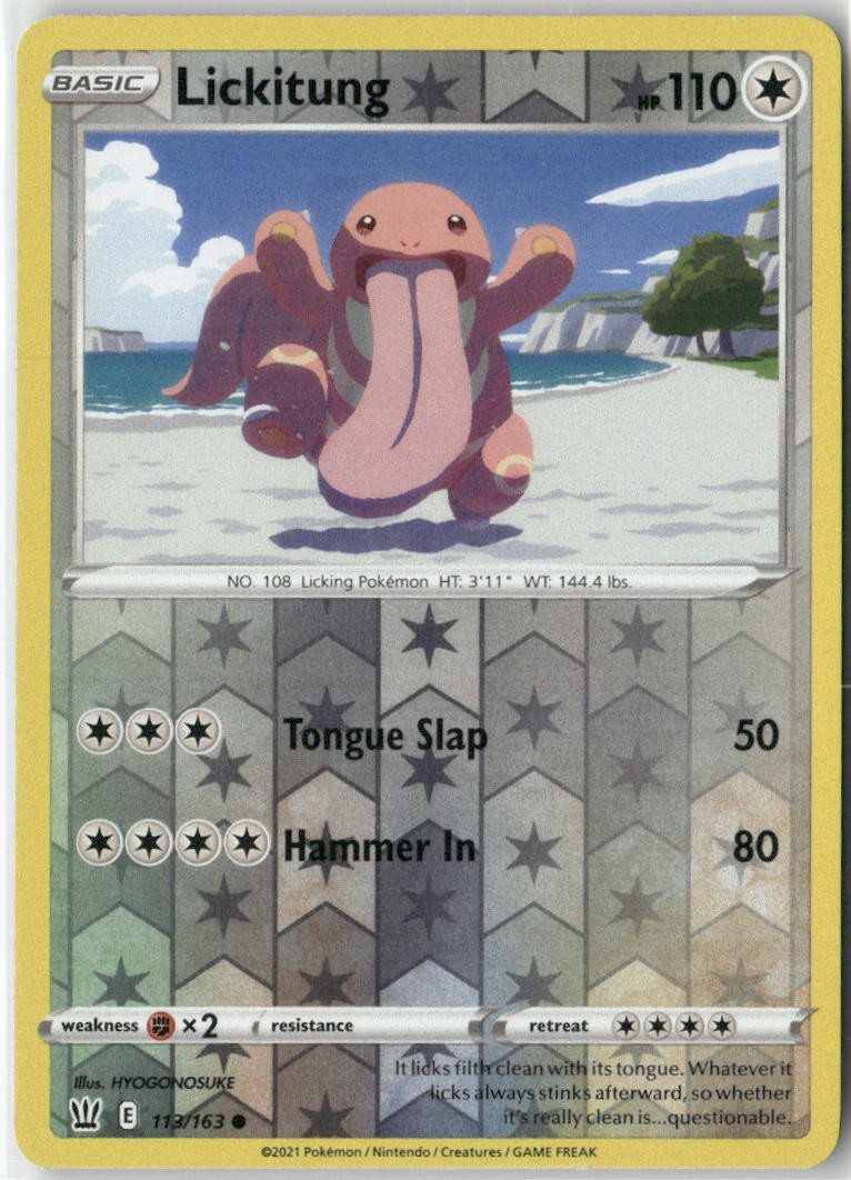 Lickitung 113/163 Common Battle Styles Pokemon Reverse Holo Near Mint