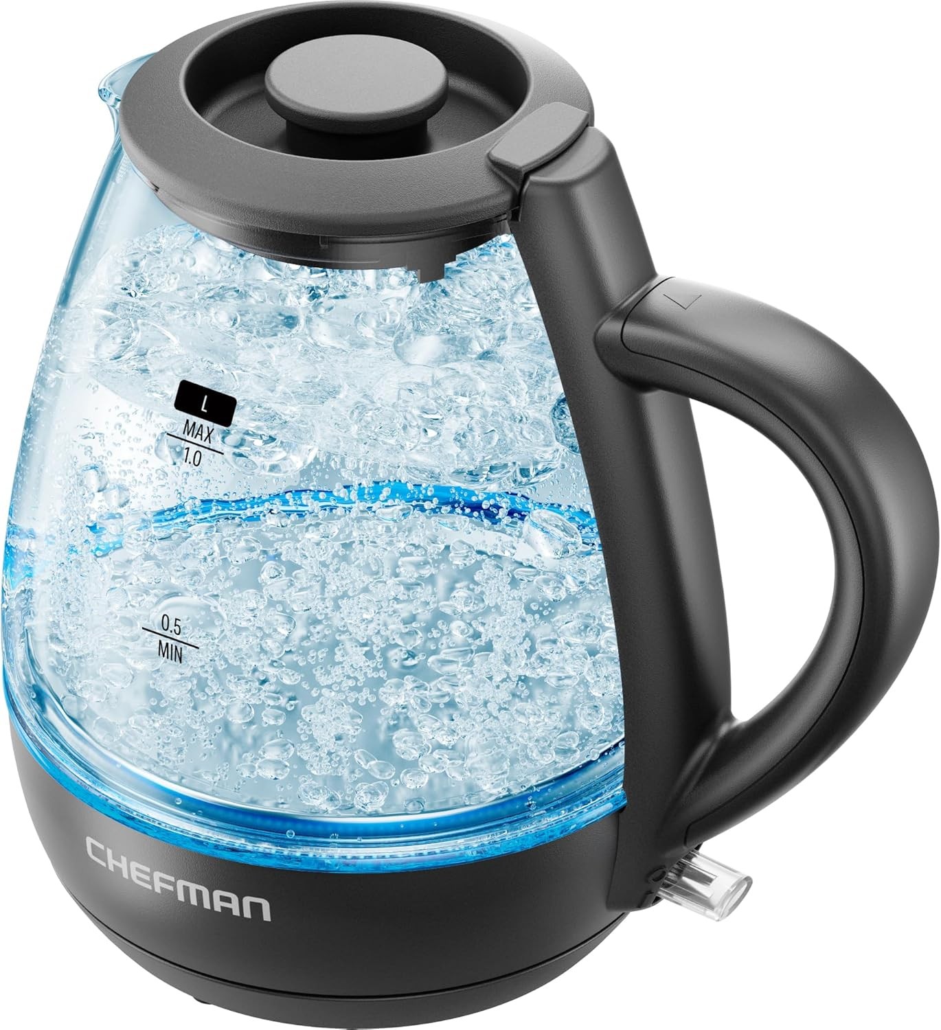 Chefman 1L Electric Tea Kettle with LED Lights, Automatic Shut Off, Removable L
