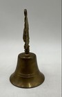 Gold Brass Decor Nugget Clapper Modern Swan Handle Dinner Bell — photo 4