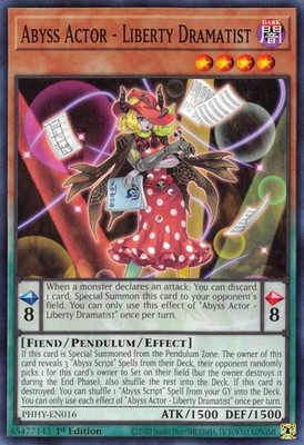Abyss Actor - Liberty Dramatist PHHY-EN016 Common Photon Hypernova NM Yu-Gi-Oh