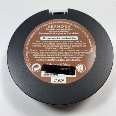 SEPHORA Matte Perfection Powder Foundation 66 Mocha Spice 0.26oz