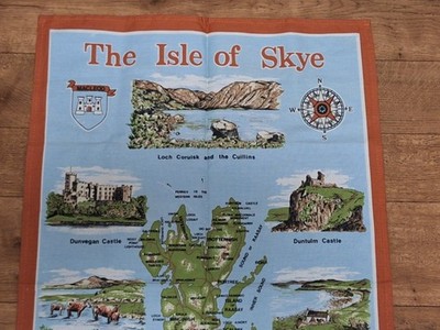Vintage Glen Appin Isle of Skye 100 % Baumwolle Geschirrtuch Küche Geschirrtuch
