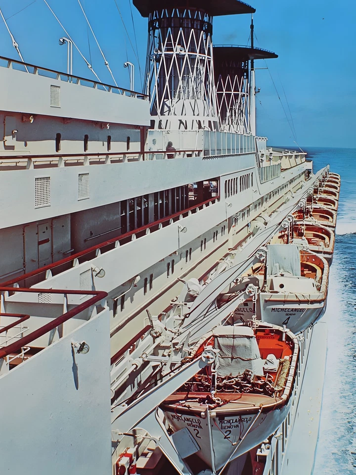 Póster de crucero vintage de los años 60 - Michelangelo Ocean Liner - impresión 24x36 🌊 Foto 3 de 4
