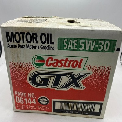 Castrol 06144 GTX MOTOR OIL SAE 5W-30 Motor Oil, 1 Quart, 6 Pack OF