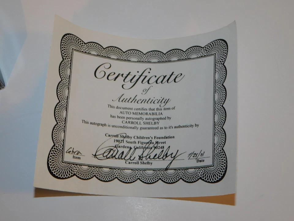 CARROL SHELBY SIGNED + COA - Shelby Cobra #16 427 S/C NEWRAY CITY 1:32 DIECAST - Image 2 of 4