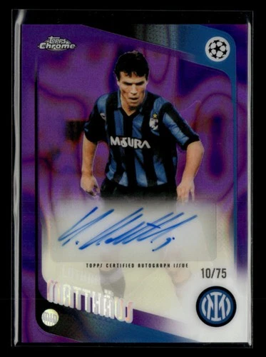 Lothar Matthaus 2025-26 Topps Chrome UEFA Auto Purple Lava 10/75 [ton20