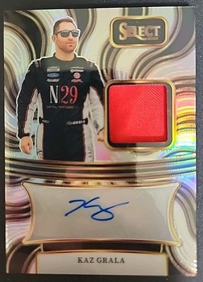 Kaz Grala 2025 Panini Select Nascar Autographed Memorabilia Race-Used 