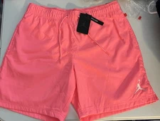New Nike Jumpman Air Jordan Poolside Mens Active Shorts Large Pink CZ4751-675