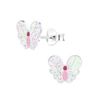 O&S Schmetterling Kinder Ohrstecker 925 Sterling Silber Ohrringe MäDchen Bunt