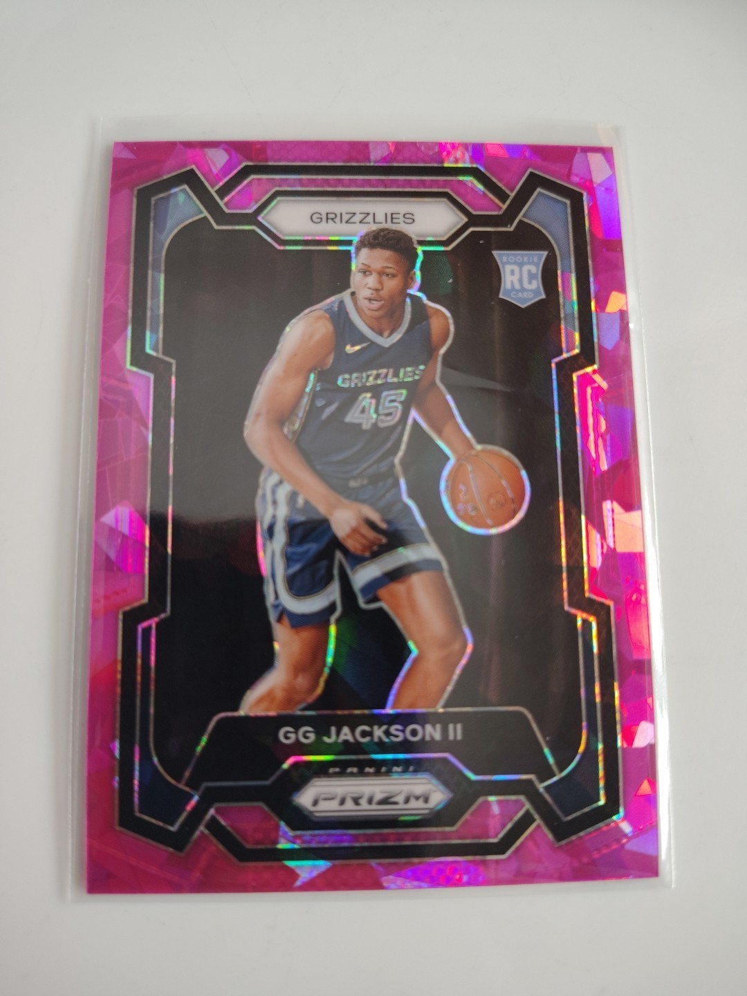 2023-24 Panini Prizm Prizms Pink Ice #179 GG Jackson II RC