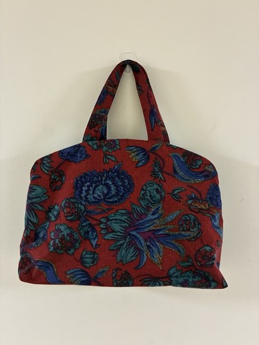 Vintage Christian Dior Floral Toiletry Travel Makeup Bag Cosmetic Bag