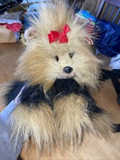 Vintage 1997 Ty Beanie Buddy Yappy The Yorkie Yorkshire Dog Plush With Red Bow
