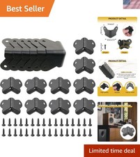 16 Pack Metal Corner Protectors, Black Iron Edge Guards with Mounting Screws ...