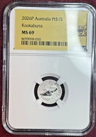 2026P Australia Pt$15 KOOKABURRA 1/10 oz Pure Fine PLATINUM NGC MS69