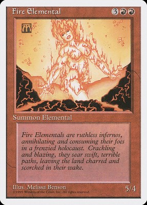 4x Fire Elemental - LP - 4th Edition - SPARROW MAGIC - mtg