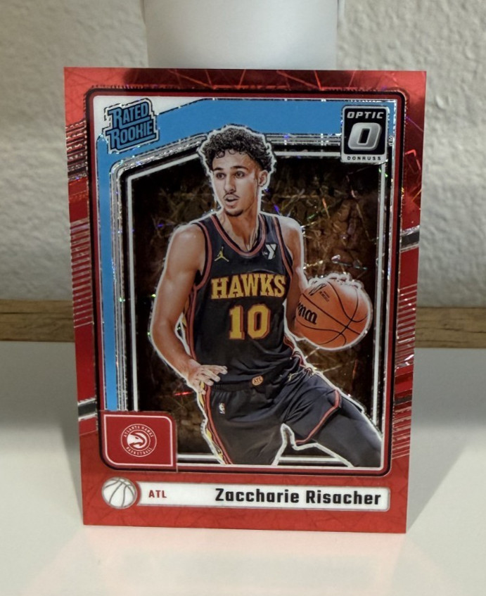 2024-25 Zaccharie Risacher Rookie Red Velocity /299 Donruss Optic - #268