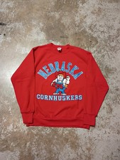 Men's Vintage '90s Nebraska Cornhuskers Red Crewneck Sweatshirt Size Medium NCAA