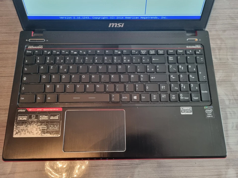 Ordinateur PORTABLE GAMER MSI GE60-2PE MS-16GF I5 4210H 8 Go pas de disque - Photo 2/4