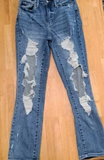Judy Blue 5/27 Destroyed Straight Fit Jeans STYLE# JB88446