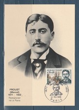 carte  1er jour  romancier  Marcel  Proust  75  Paris  1966