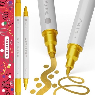 Tip Acrylic Paint Pens Fine and Broad Markers for Glass Rock Fabric Wood