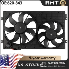 Radiator Condenser Cooling Fan Assembly For 2005-2018 Volkswagen Jetta 2.0L,2.5L