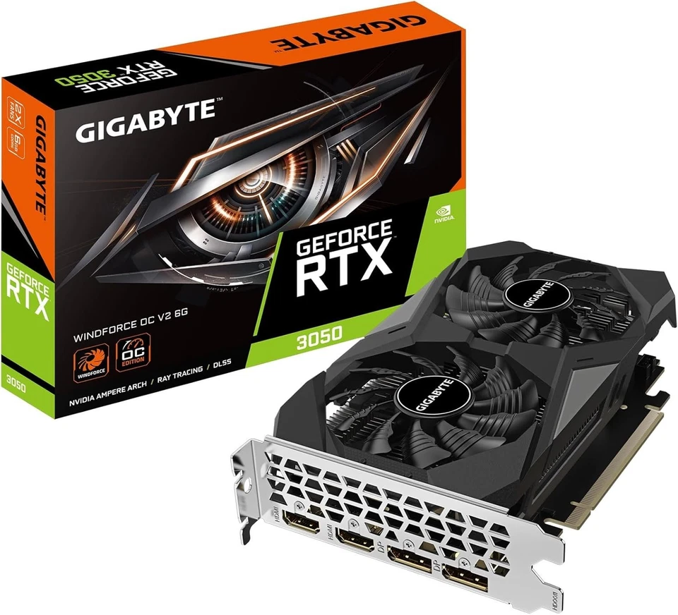NVIDIA GeForce RTX 3050 WINDFORCE OC V2 with 14000 MHz Speed and HDMI/DP Support - Image 3 of 4
