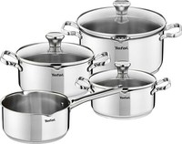 Tefal A705A835 Duetto Edelstahl Kochtopf-Set Induktionsgeeignet Silber 7-Teilig