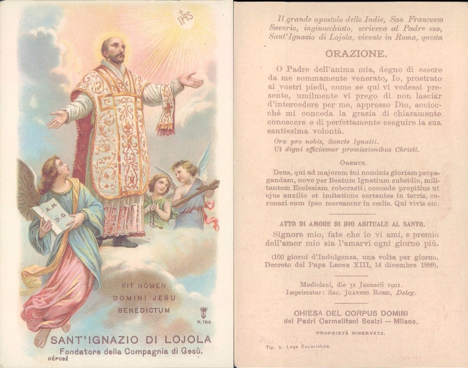 R@RO Saint Ignatius Of Loyola Card N.1154 | eBay