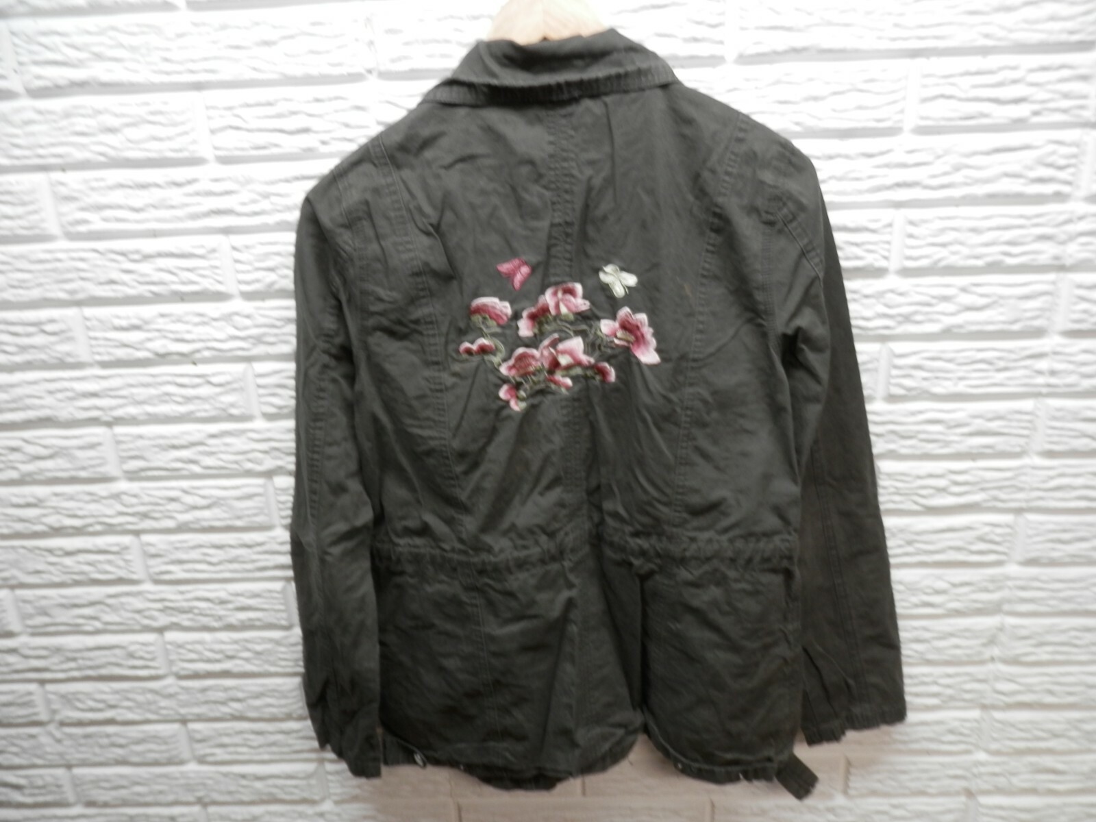 Ashley By 26 International Army Green Coat With Flora… Gem