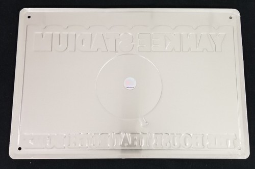 YANKEE STADIUM The House That Ruth Built Embossed Metal Sign 18x12 New Old Stock - Picture 5 of 6