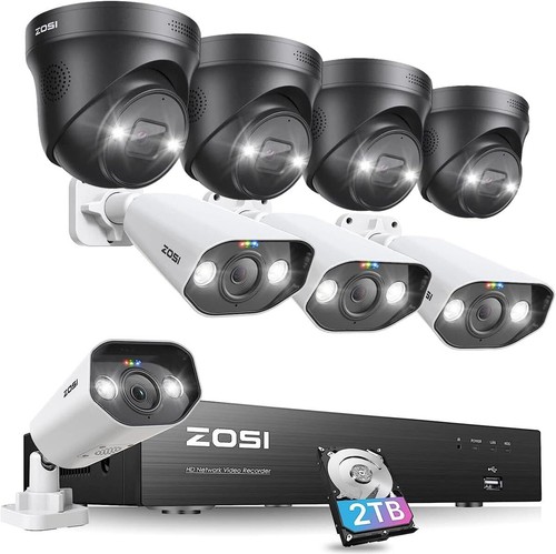 Sistema de Cámara de Seguridad ZOSI 4K 8CH NVR 8MP IP POE AI Alertas Audio 2TB HDD IP66 - Imagen 22 de 23