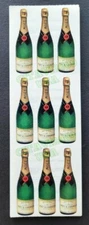 PAPER HOUSE STICKERS MOET & CHANDON CHAMPAGNE BOTTLES StickyPix VINTAGE RARE