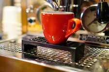 Piedino per tazza Palco, lunghezza 12 cm, altezza 2,5 cm, nero, adatto per foro ROCKET