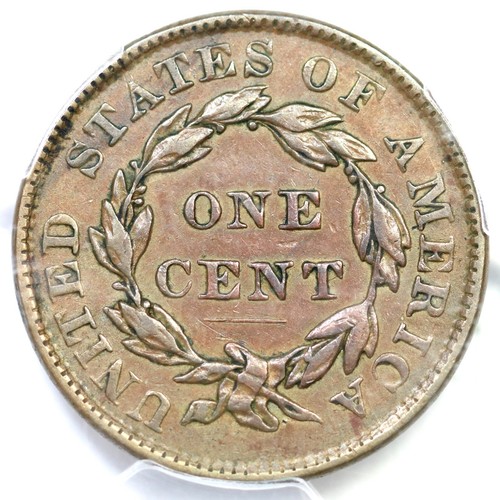 1836 N-5 PCGS XF 40 Matron or Coronet Head Large Cent Coin 1c - Picture 2 of 3