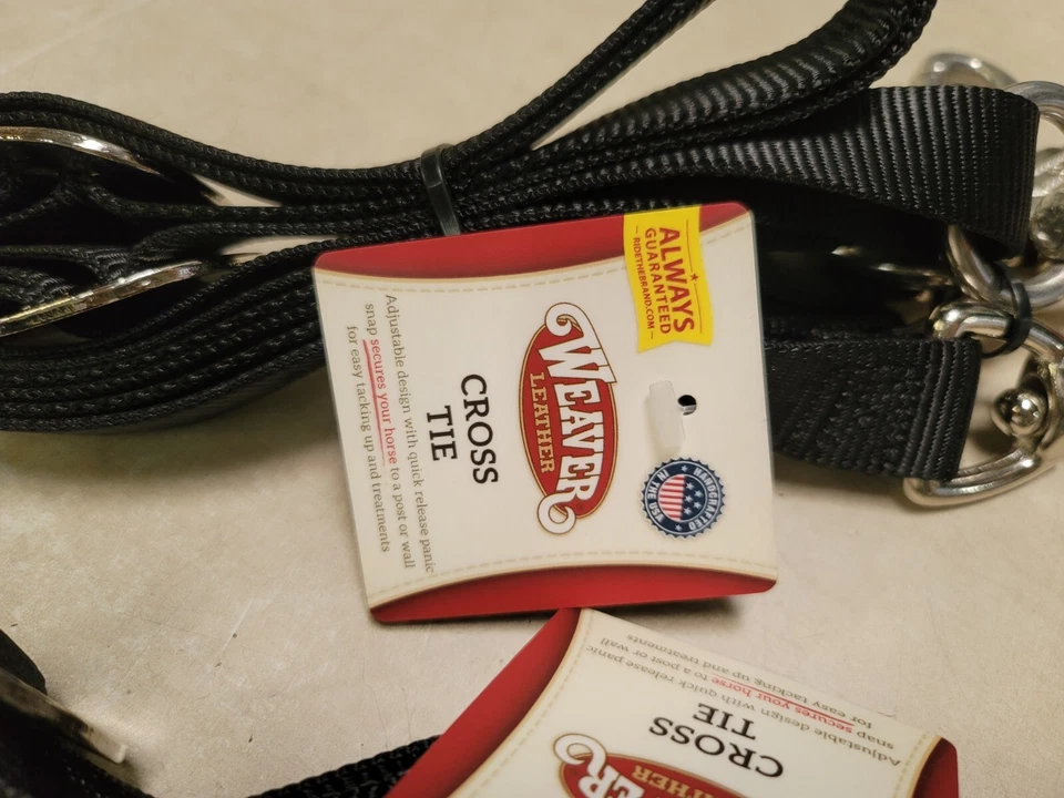 Лот из 2 Weaver нейлона крест галстук черный 35-7070-bk - Изображение 2 из 4