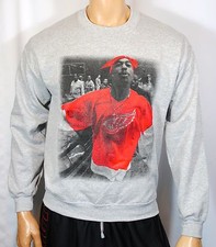 Tupac Shakur Sweatshirt Crewneck Sweater Red Wings NHL Hip Hop NWA
