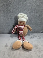 Gingerbread Boy 9” Plush Doll Shelf Sitter Peppermint Candy Christmas Decor