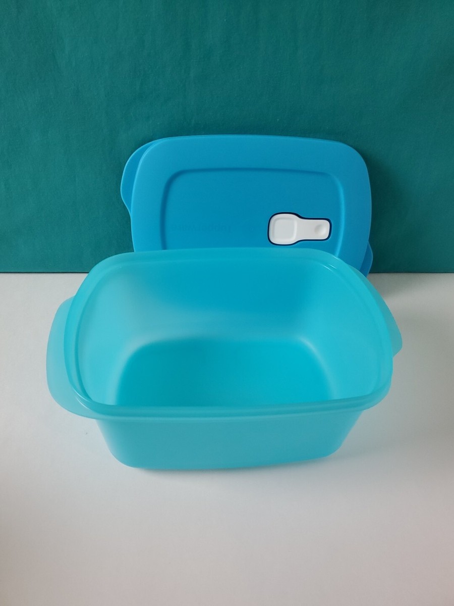 Tupperware CrystalWave 4 Piece Rectangular Food Storage Container Set in Multi Colors- Dishwasher Safe & BPA Free - (4 Containers + 4 Lids