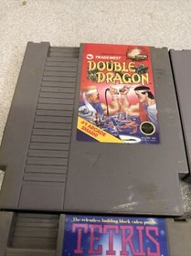 🔥Lot of 4 NES games Nintendo Double dragon Tetris Jackal Robin Hood Untested