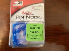 Bohning Blazer Nock Blue 12PK- 10071EB Standard Throat, Factory Sealed